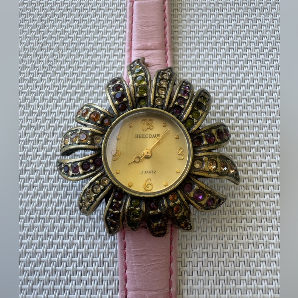 Heidi Daus Pink and Gold Women's Watch